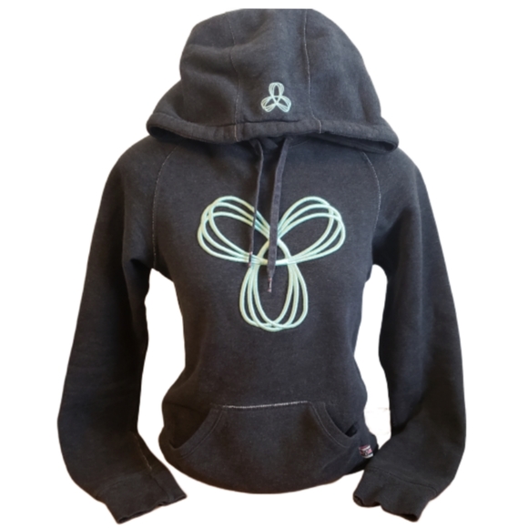 Aritzia TNA Baltic Hoodie Sweater - Grey & Teal - Picture 11 of 11